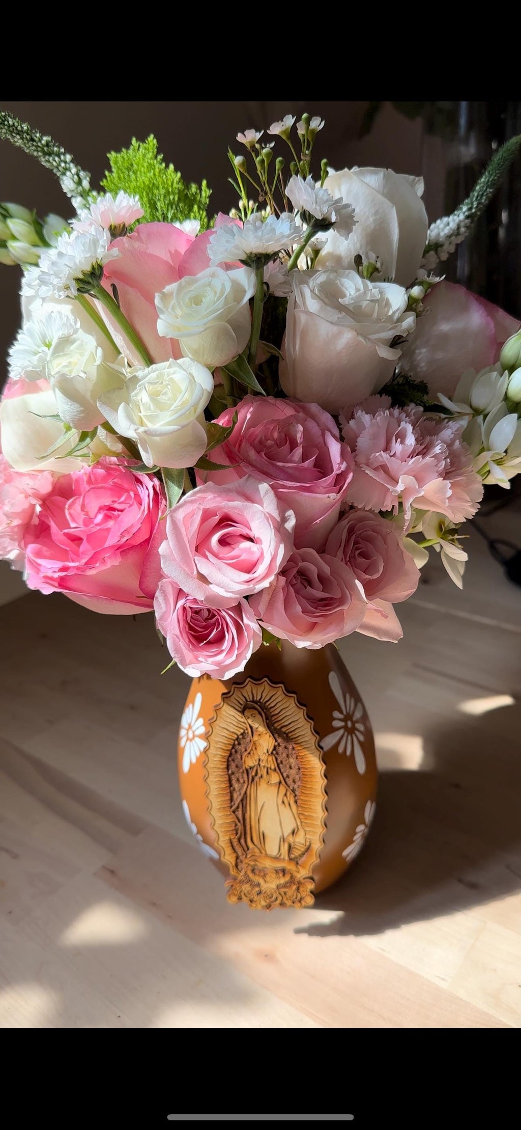 Virgencita Vase Brown 7.5"