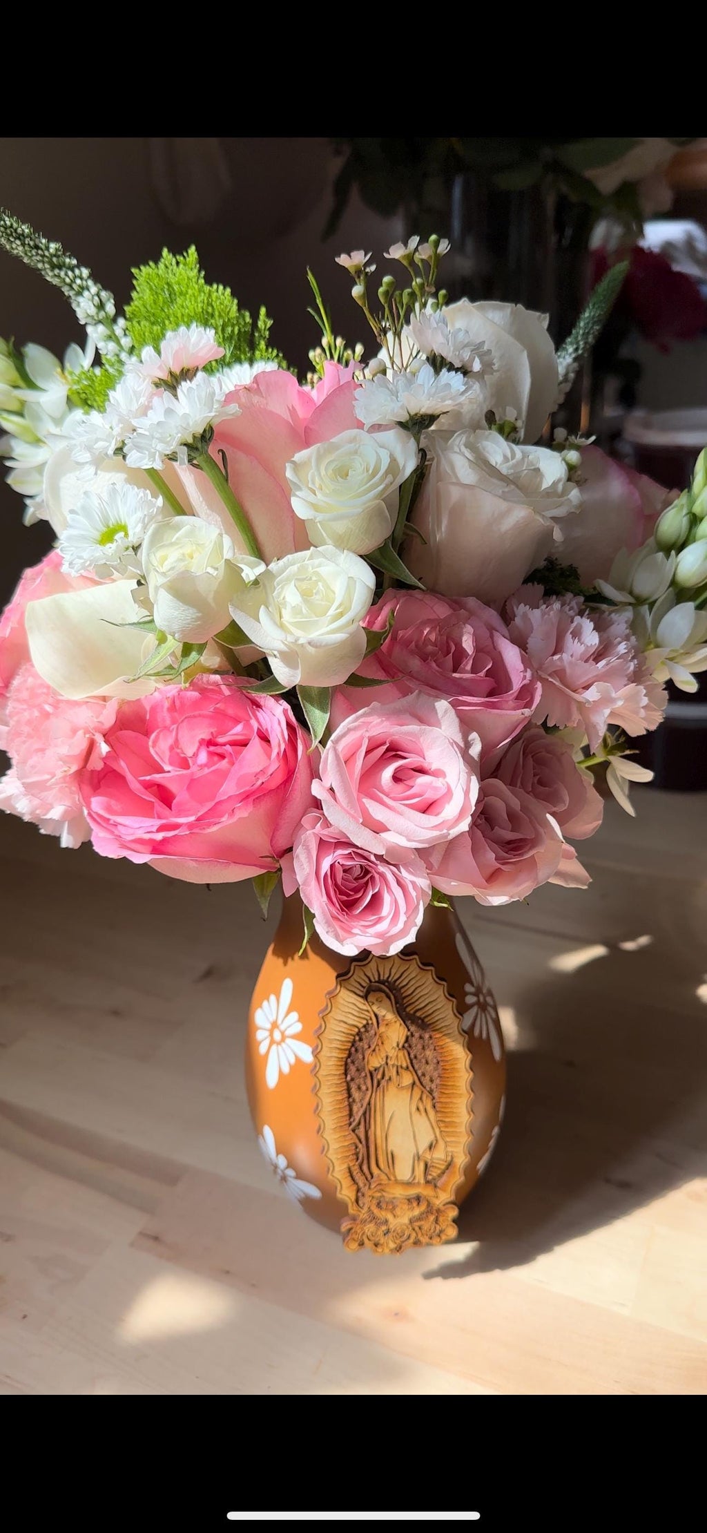 Virgencita Vase Brown 7.5"