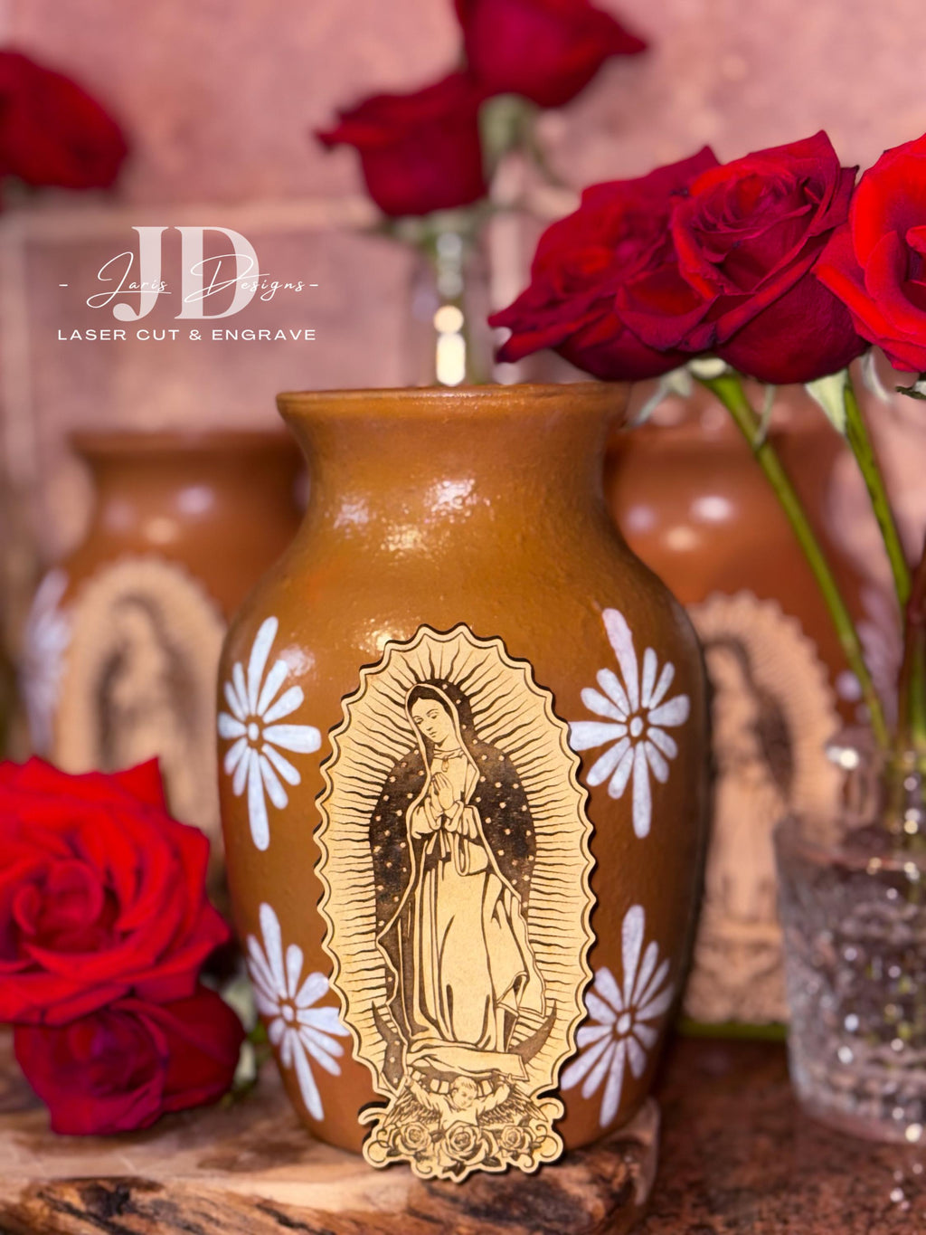Virgencita Vase Brown 7.5"