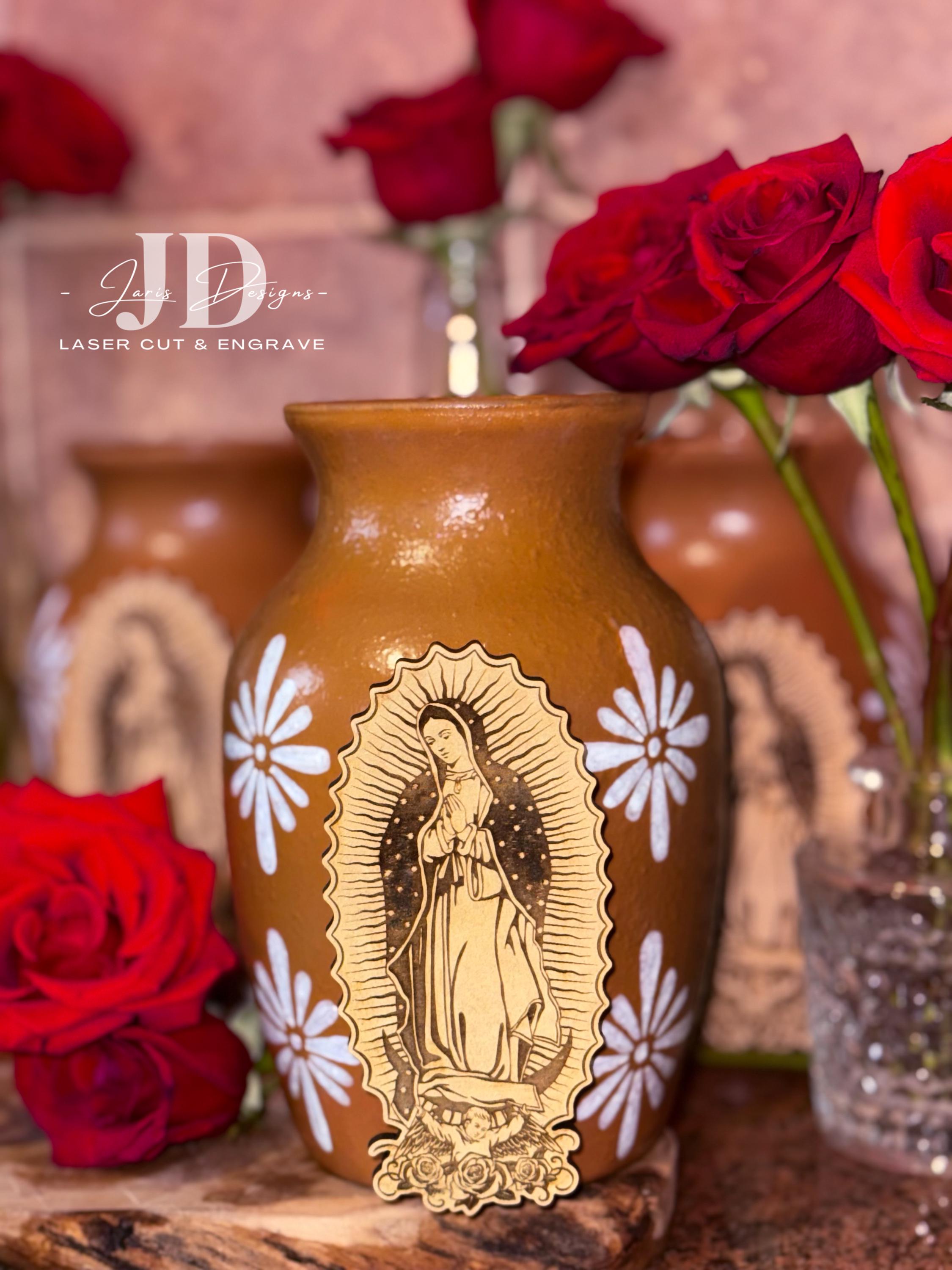 Virgencita Vase Brown 7.5"