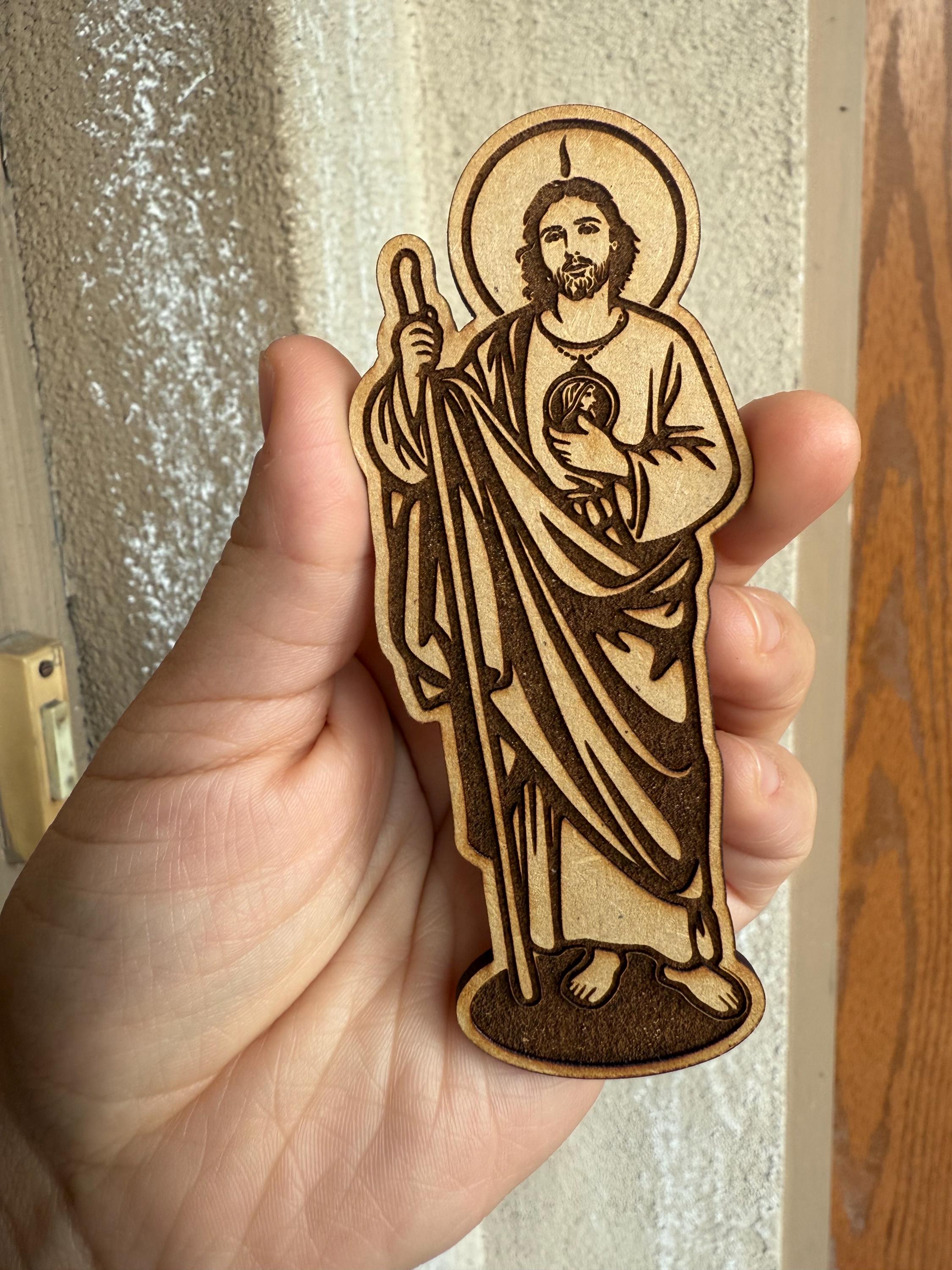 San Judas Custom Wood Plaque